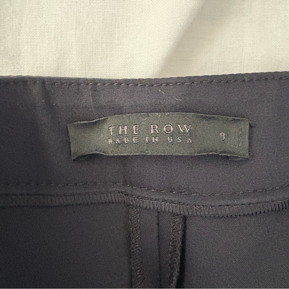 The Row sz 8 Straight Leg Pants in Black Cotton Career Luxury - Picture 6 of 10